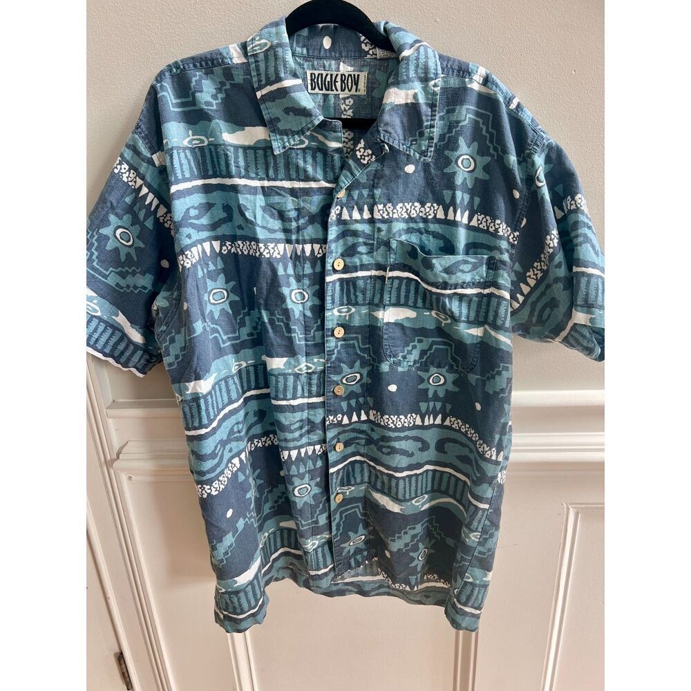 Men’s Vintage 1990's Bugle Boy Short Sleeve Hawaiian Shirt Size XL